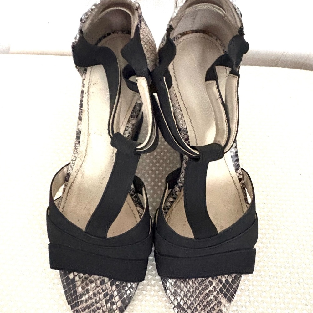 Calvin Klein Python Print Black Wedge Sandals - image 3